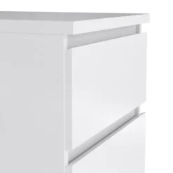 Ladekast Naia hoog 5 lades - hoogglans wit - 111,3x40,2x50 cm