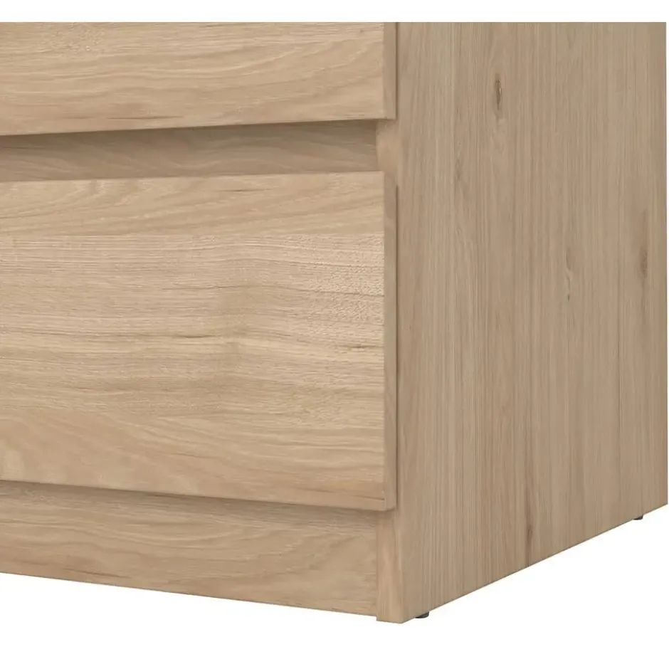 Ladekast Naia 3 lades - eikenkleur - 70,1x77x50 cm