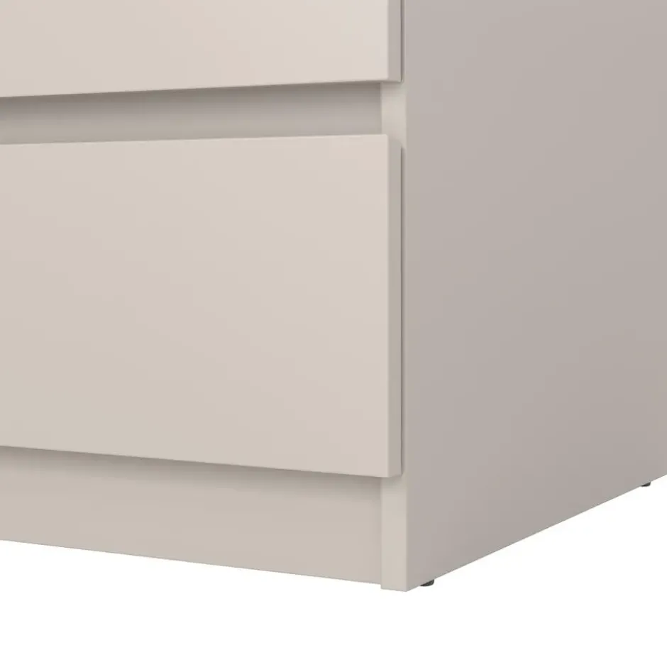 Ladekast Naia 3 lades - greige/eiken - 70,1x77x50 cm