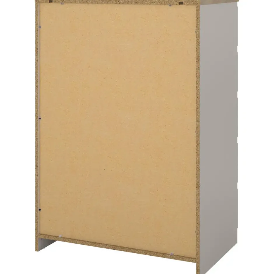 Ladekast Naia 5 lades - greige/eiken - 111,3x77x50 cm