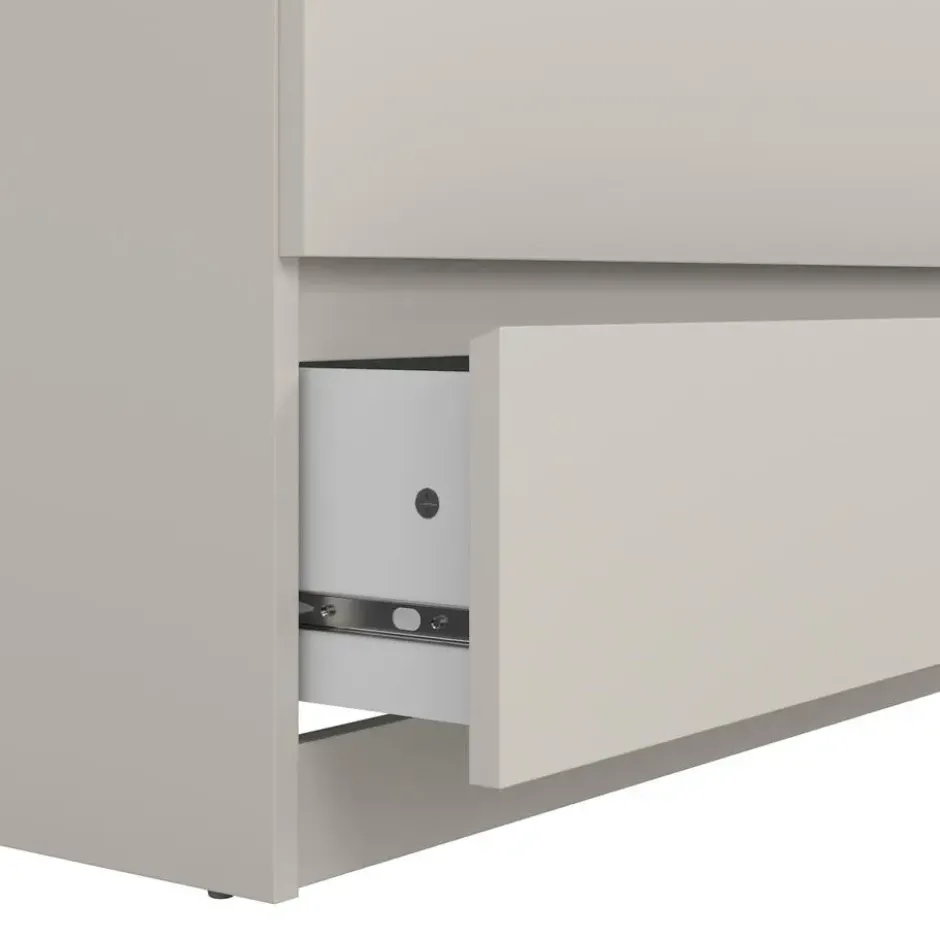 Ladekast Naia 5 lades - greige/eiken - 111,3x77x50 cm