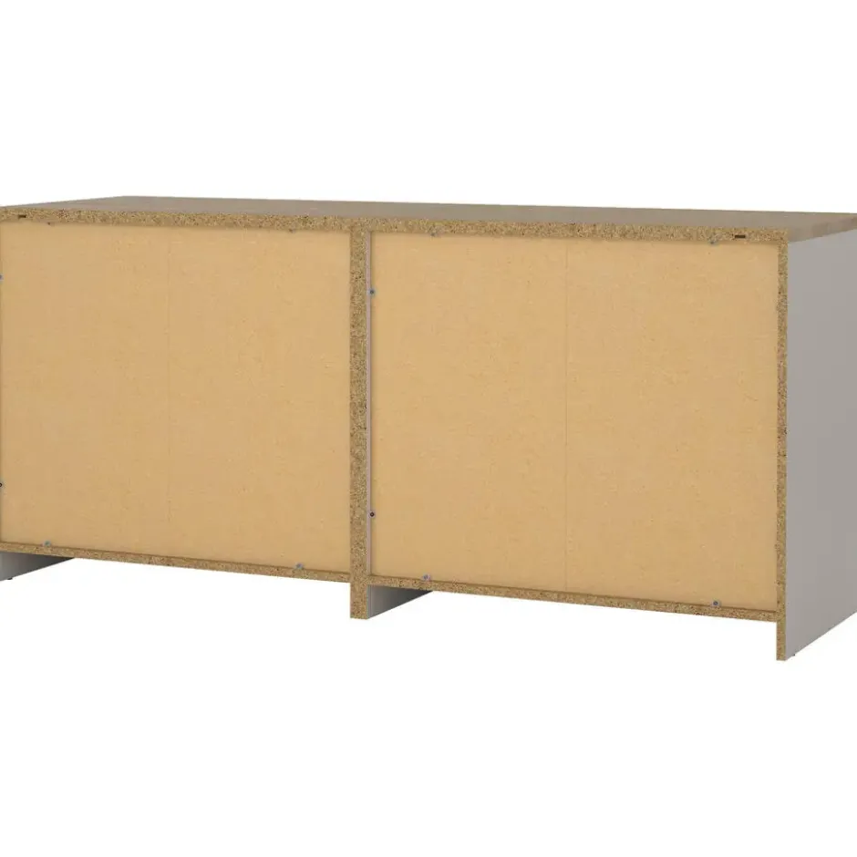 Ladekast Naia 6 lades - greige/eiken - 70,1x153,6x50 cm