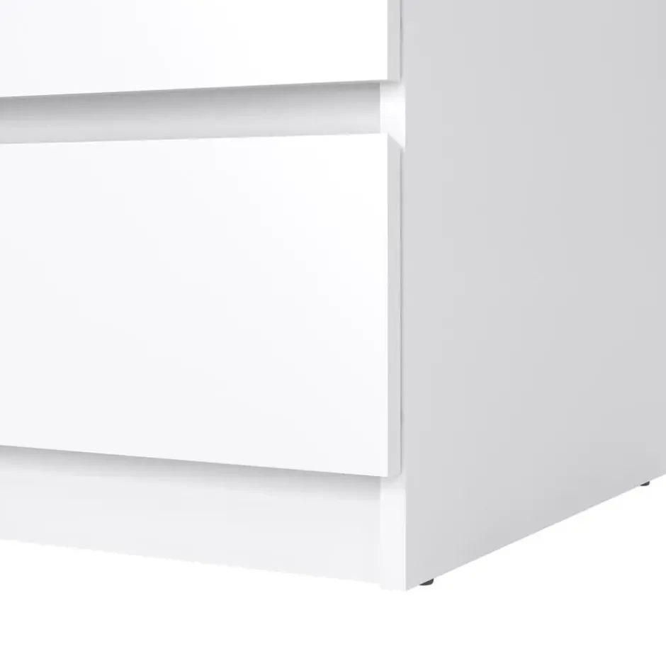 Ladekast Naia 3 lades - hoogglans wit - 70,1x76,8x50 cm