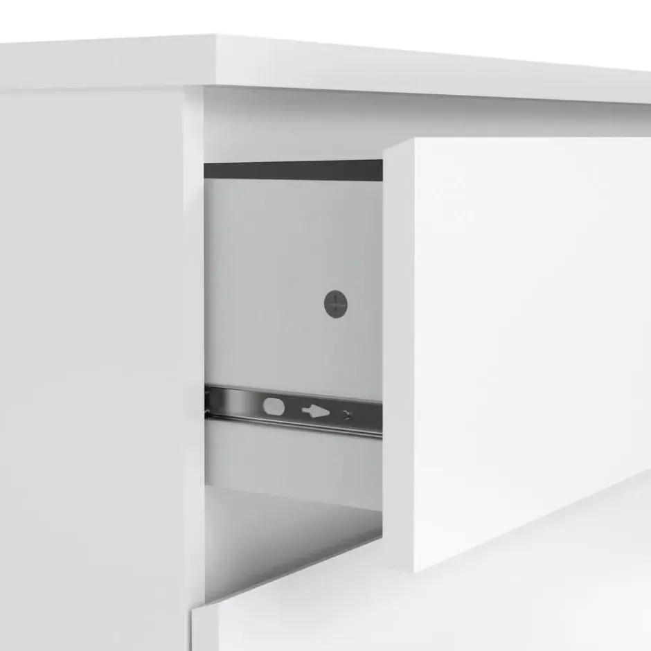 Ladekast Naia 3 lades - hoogglans wit - 70,1x76,8x50 cm