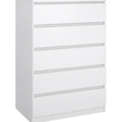 Ladekast Naia 5 lades - hoogglans wit - 111,3x76,8x50 cm