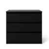 Ladekast Naia - 3 lades - mat zwart - 70,1x76,8x50 cm