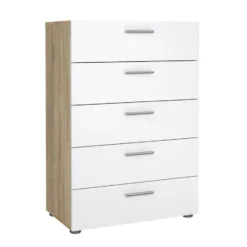 Ladekast Naturel/Wit Hoogglans - 102x40x102cm - Pepe
