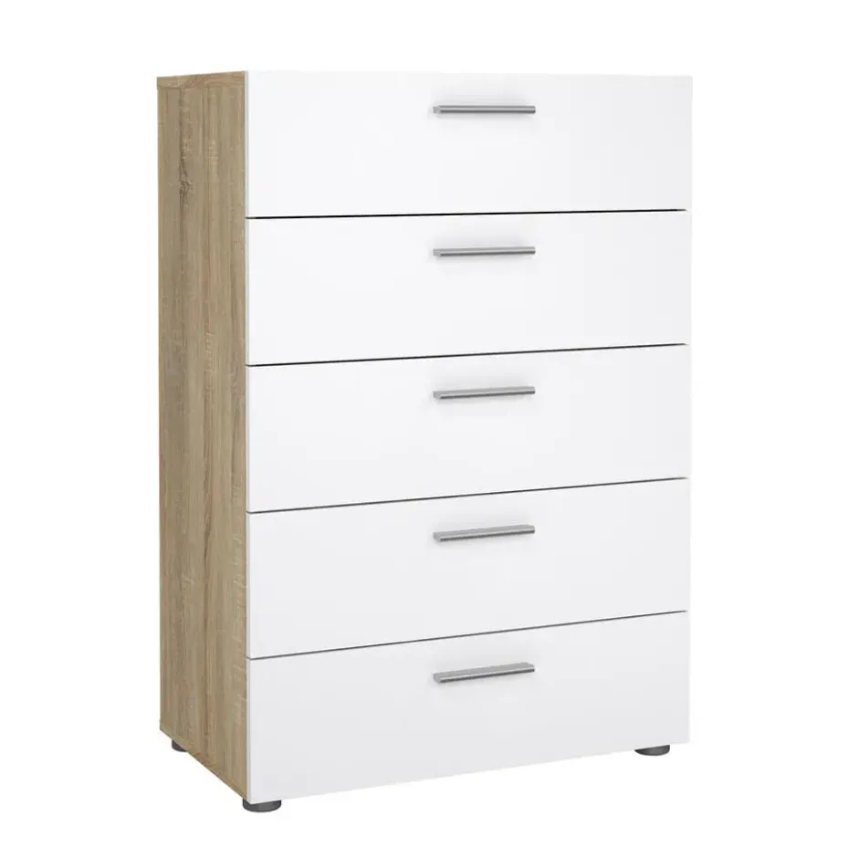 Ladekast Naturel/Wit Hoogglans - 102x40x102cm - Pepe