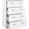 Ladekast Timo 4 lades - wit - 106,3x76,5x39,8 cm