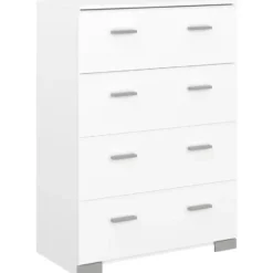 Ladekast Timo 4 lades - wit - 106,3x76,5x39,8 cm