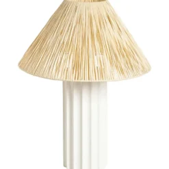 Lampvoet Linne - wit keramiek - 33,5xØ12 cm