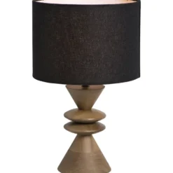 Lampvoet Timber bruin E27 - 30x13x13 cm