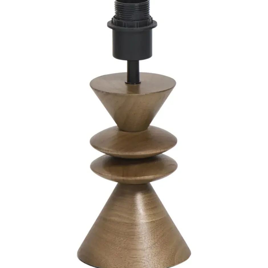 Lampvoet Timber bruin E27 - 30x13x13 cm
