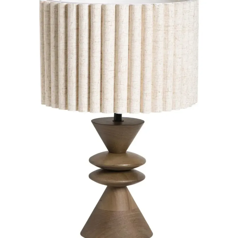 Lampvoet Timber bruin E27 - 30x13x13 cm