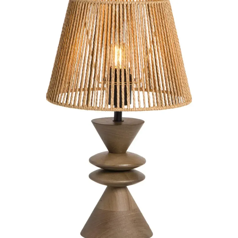 Lampvoet Timber bruin E27 - 30x13x13 cm