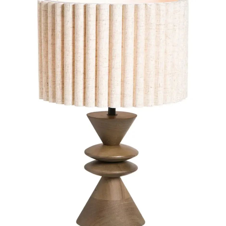 Lampvoet Timber bruin E27 - 30x13x13 cm