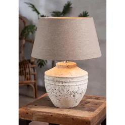 Lampvoet Toba - Antiek Grijs - Ø25cm