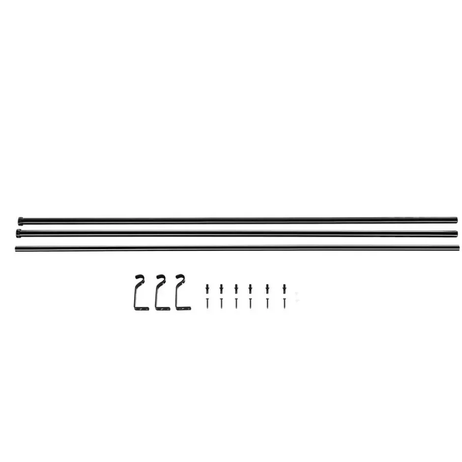 Lange Gordijnroede - Uitschuifbaar - Stang van 240-360 cm - Zwart