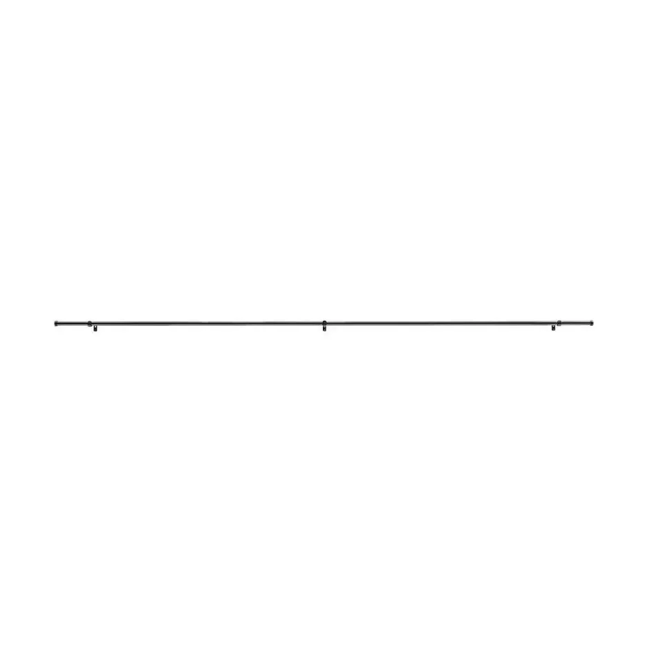 Lange Gordijnroede - Uitschuifbaar - Stang van 240-360 cm - Zwart