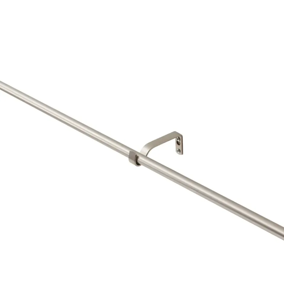 Lange gordijnroede - uitschuifbaar - 250-360 cm - zilvergrijs