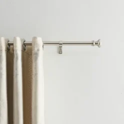 Lange gordijnroede - uitschuifbaar - 250-360 cm - zilvergrijs