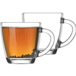 LAV Koffie/thee glazen - 2x stuks - glas - 230 ml