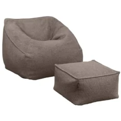 Lebel loungestoel Fay - taupe - 70x100x100 cm