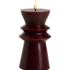 LED kaars Pillar - paars - 15xØ7,5 cm