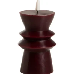LED kaars Pillar - paars - 12,5xØ7,5 cm