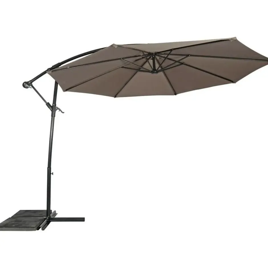Les - Gemini zweefparasol taupe 3 m