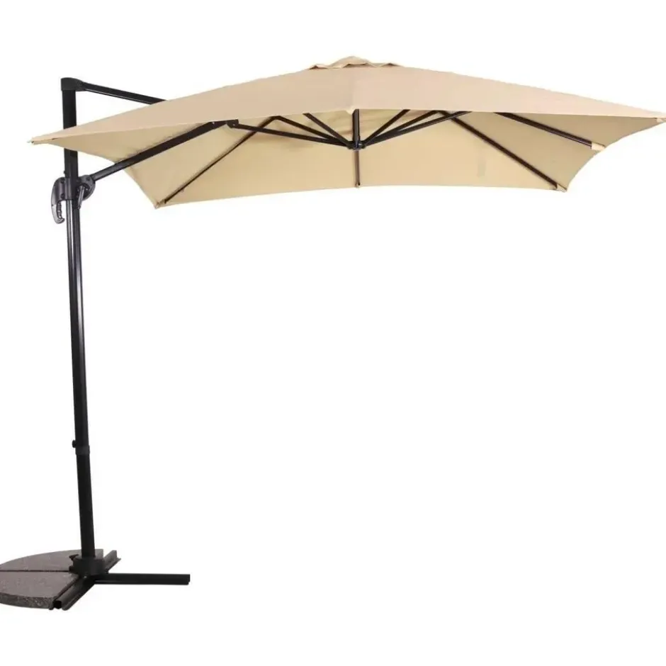 Les - Libra zweefparasol ecru 2.5x2.5 m