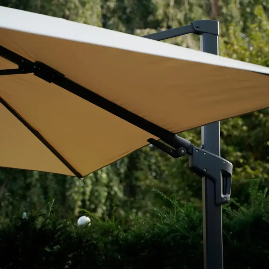 Les - VirgoFlex zweefparasol ecru 3x3 m
