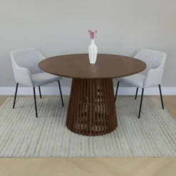 Lewis & Loft Eettafel Levi – Rond – Ø120 cm – Bruin