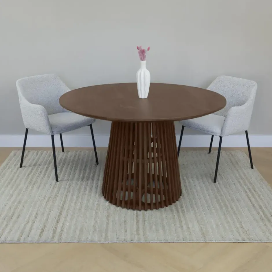 Lewis & Loft Eettafel Levi – Rond – Ø120 cm – Bruin