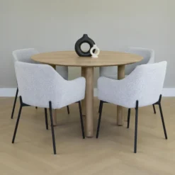 Lewis & Loft Eettafel Lian - Rond ⌀120 - Mangohout - Naturel