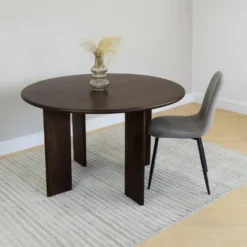 Lewis & Loft Eettafel Lila -Rond ⌀120 - FSC® mangohout - Walnoot bruin