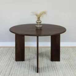 Lewis & Loft Eettafel Lila -Rond ⌀120 - FSC® mangohout - Walnoot bruin