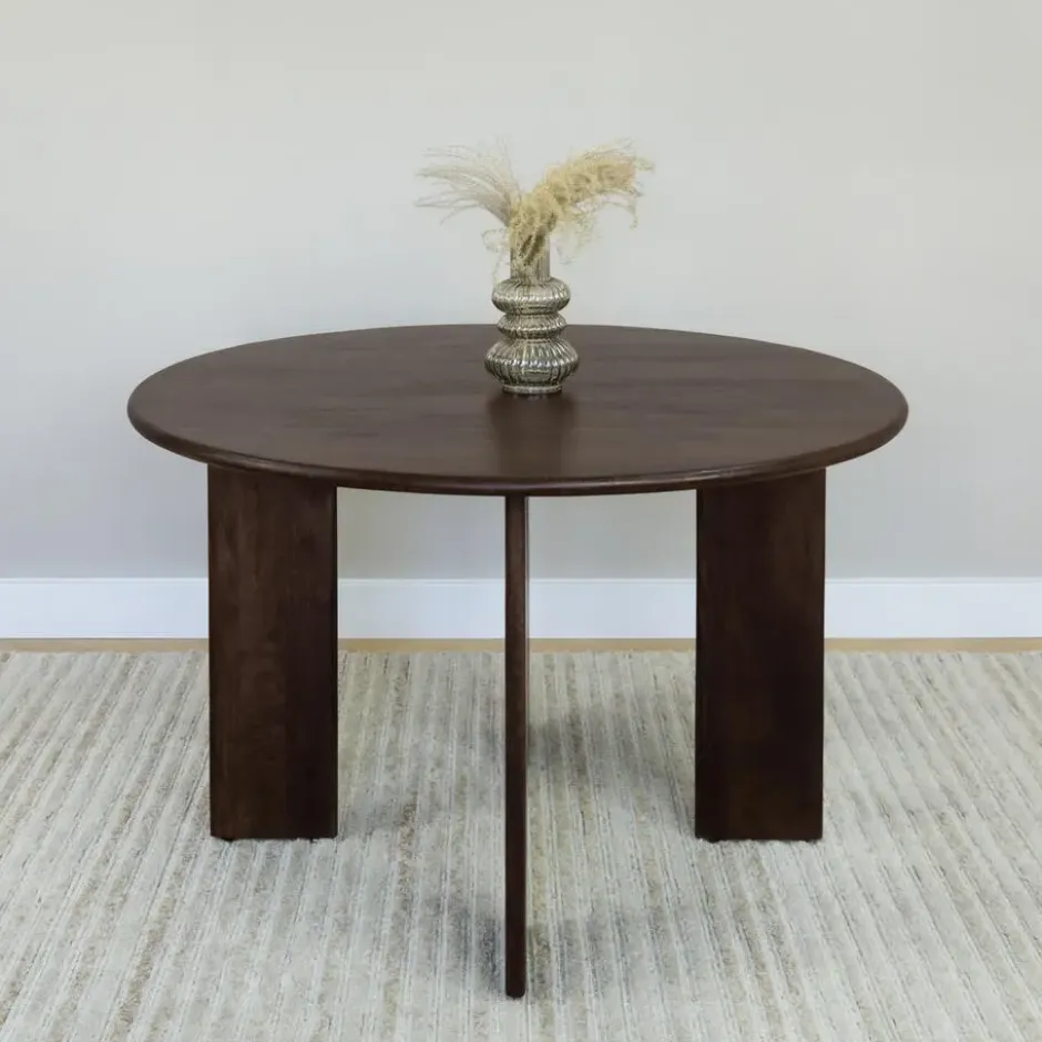 Lewis & Loft Eettafel Lila -Rond ⌀120 - FSC® mangohout - Walnoot bruin