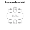 Lewis & Loft Eettafel Luna – Deens ovaal – 220 x 110 cm – Bruin