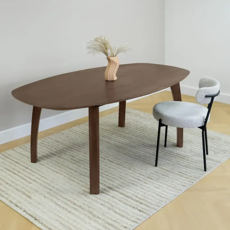 Lewis & Loft Eettafel Luna – Deens ovaal – 180 x 100 cm – Bruin
