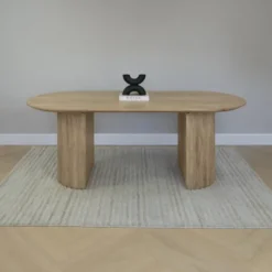 Lewis & Loft Eettafel Lynn - Ovaal - Mangohout - 200x90cm - Naturel