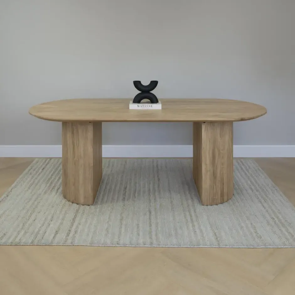 Lewis & Loft Eettafel Lynn - Ovaal - Mangohout - 200x90cm - Naturel