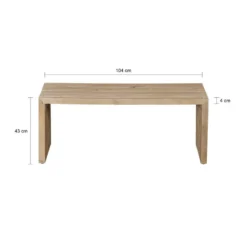 Lewis & Loft Halbankje Lexi - FSC® mangohout - Naturel
