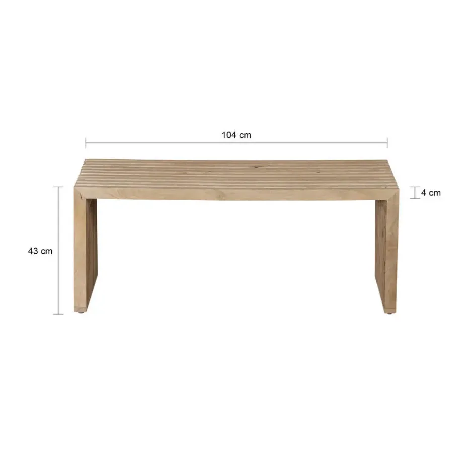 Lewis & Loft Halbankje Lexi - FSC® mangohout - Naturel