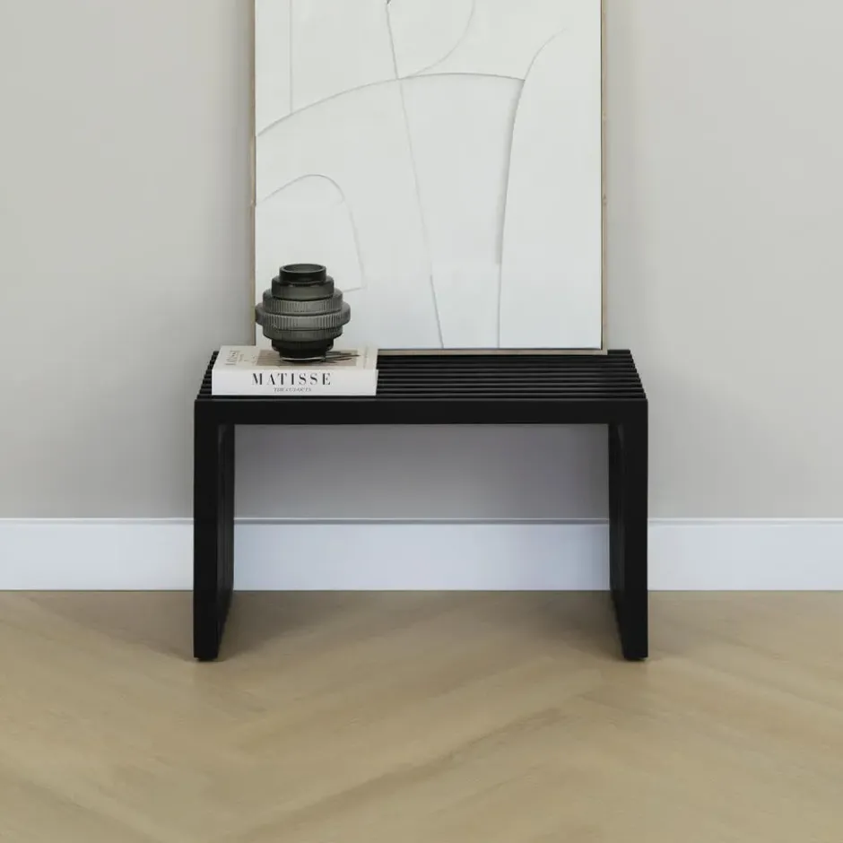 Lewis & Loft Halbankje Lexi - 73x35x43cm - FSC® mangohout - Zwart