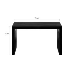 Lewis & Loft Halbankje Lexi - 73x35x43cm - FSC® mangohout - Zwart