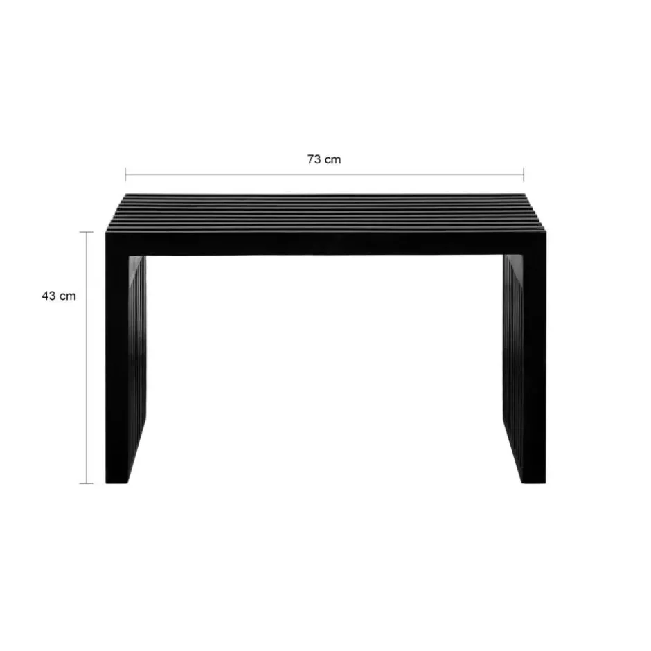 Lewis & Loft Halbankje Lexi - 73x35x43cm - FSC® mangohout - Zwart