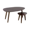 Lewis & Loft Salontafel Lela - FSC® - Walnoot bruin - Set van 2