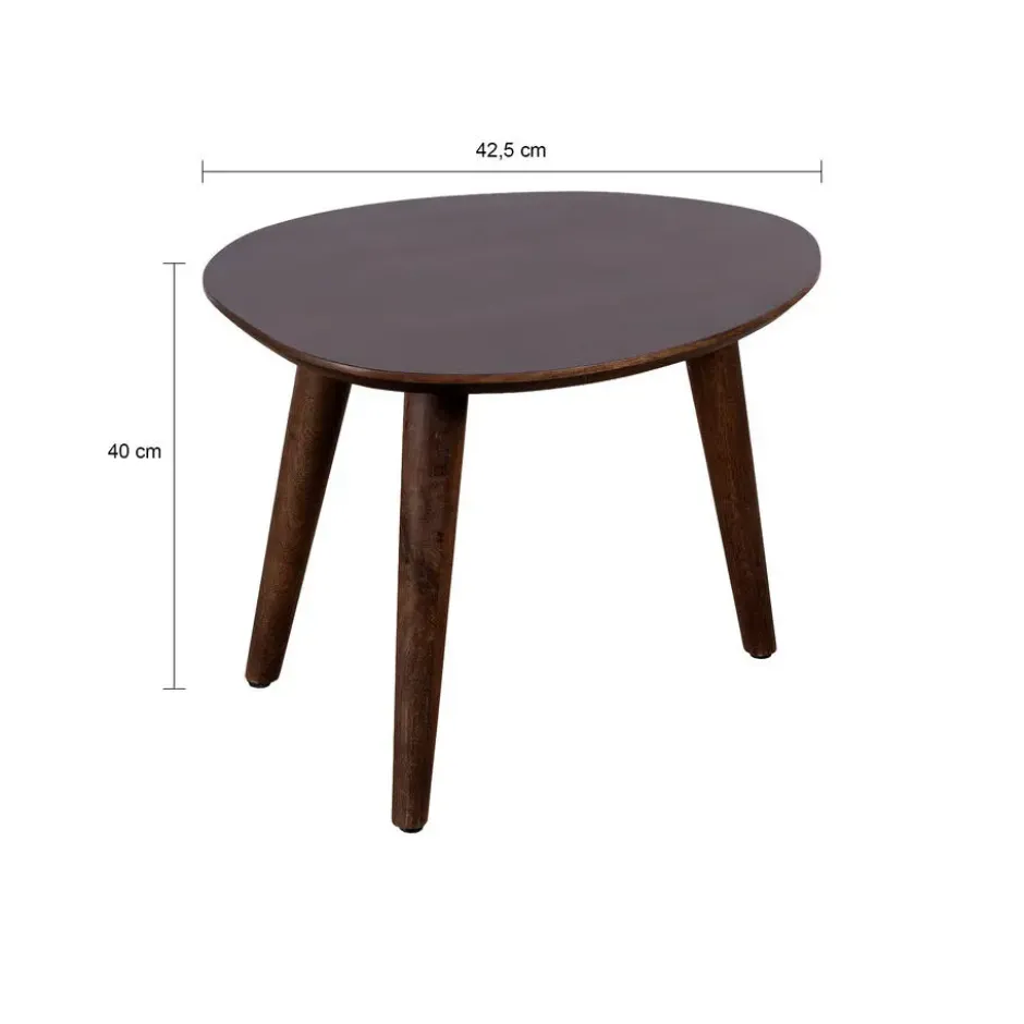 Lewis & Loft Salontafel Lela - FSC® - Walnoot bruin - Set van 2
