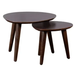 Lewis & Loft Salontafel Lela - FSC® - Walnoot bruin - Set van 2